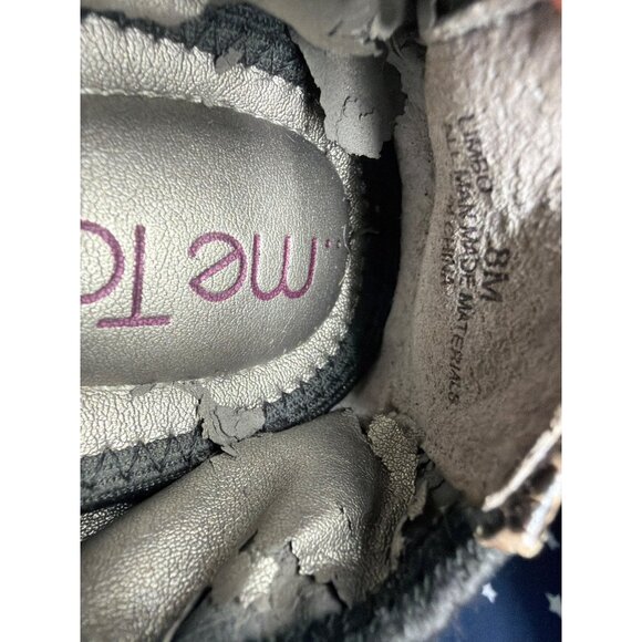 Me Too Womens Snake Print Ballet Flats Size 7.5 With Metal Accents - Picture 11 of 11